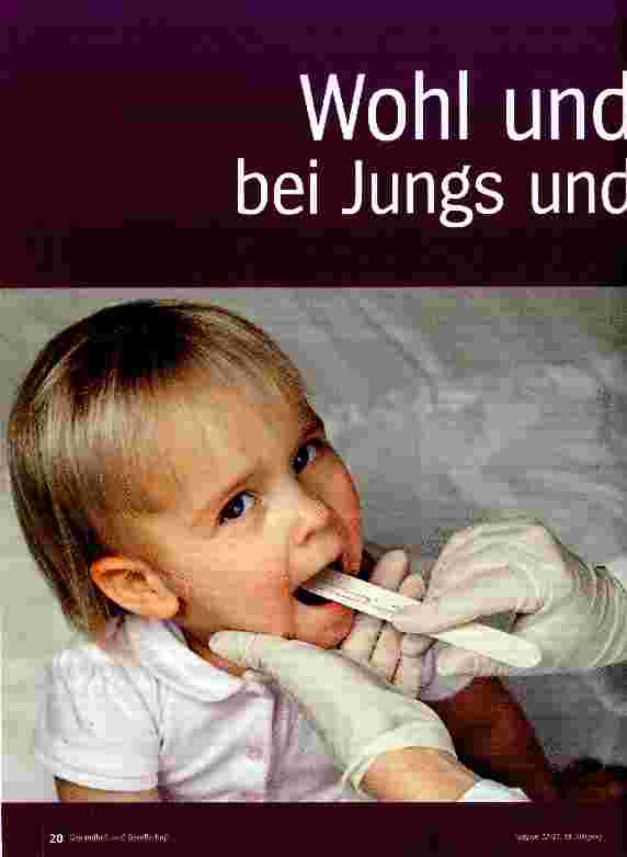 Vorschauseite 1: Wohl und Wehe bei Jungs und Mädels