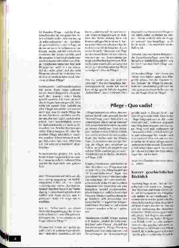 Vorschauseite 3: Im Mittelpunkt: Der Mensch? Vom Werden der Pflege Teil 1