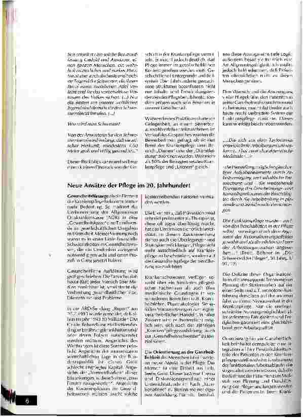 Vorschauseite 5: Im Mittelpunkt: Der Mensch? Vom Werden der Pflege Teil 1