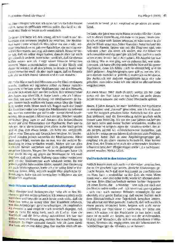 Vorschauseite 2: Psychiatrie- Feind oder Freund