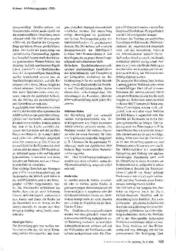 Vorschauseite 2: United States Pharmacopeia (USP) Monographie