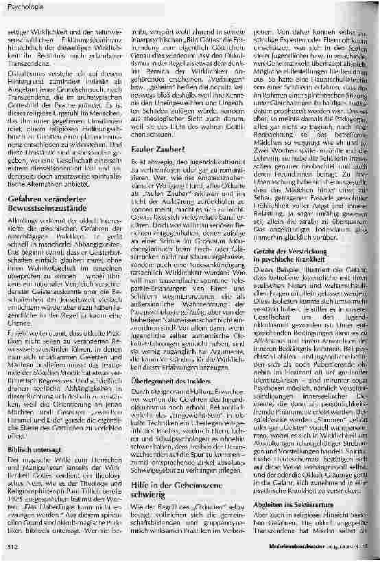 Vorschauseite 3: Okkultismus bei Kindern und Jugendlichen