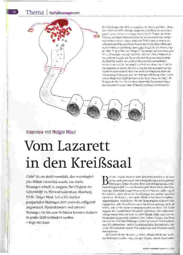 Vorschauseite 1: Vom Lazarett in den Kreißsaal