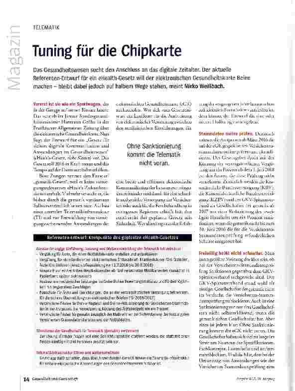 Vorschauseite 1: Tuning für die Chipkarte