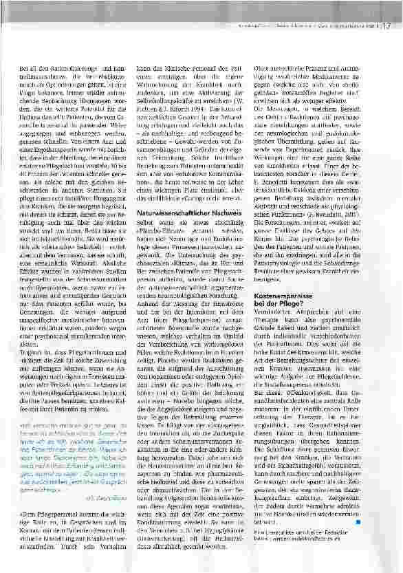 Vorschauseite 4: Care in der Pflege -ein Auslaufmodell?
