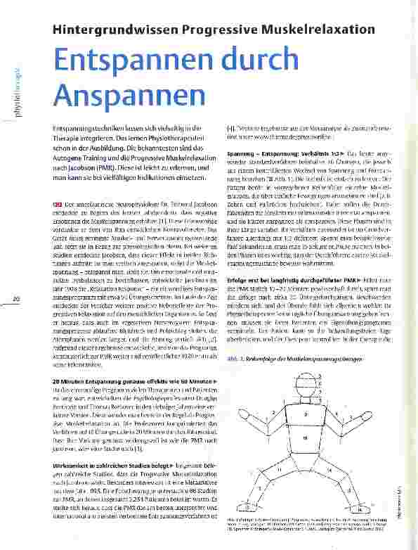Vorschauseite 1: Hintergrundwissen Progressive Muskelrelaxation Entspannen durch Anspannen