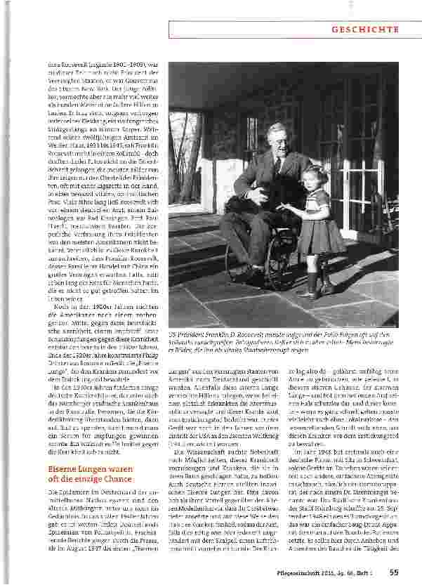 Vorschauseite 2: Die Kinderlähmung sorgte noch vor wenigen Jahrzehnten für Angst und Schrecken in der westlichen Welt: Ein Rückblick US-Präsident Roosevelt versuchte, die Folgen seiner Polio zu ve…