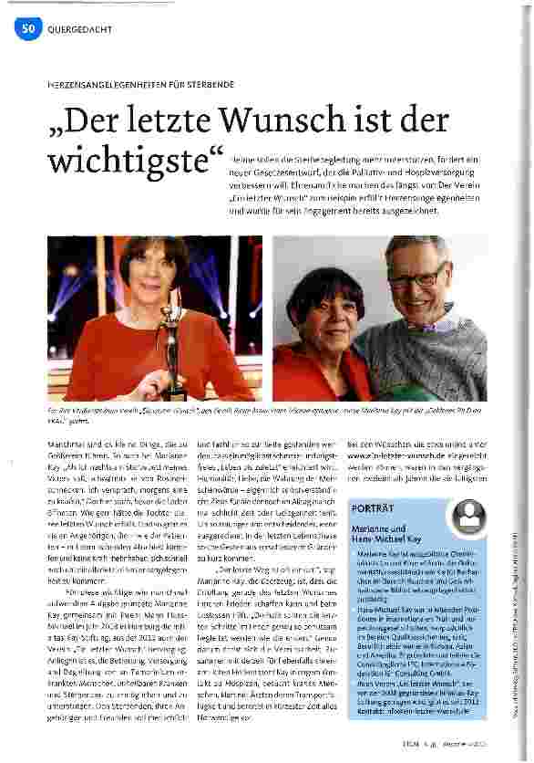 Vorschauseite 1: Der letzte Wunsch ist der wichtigste