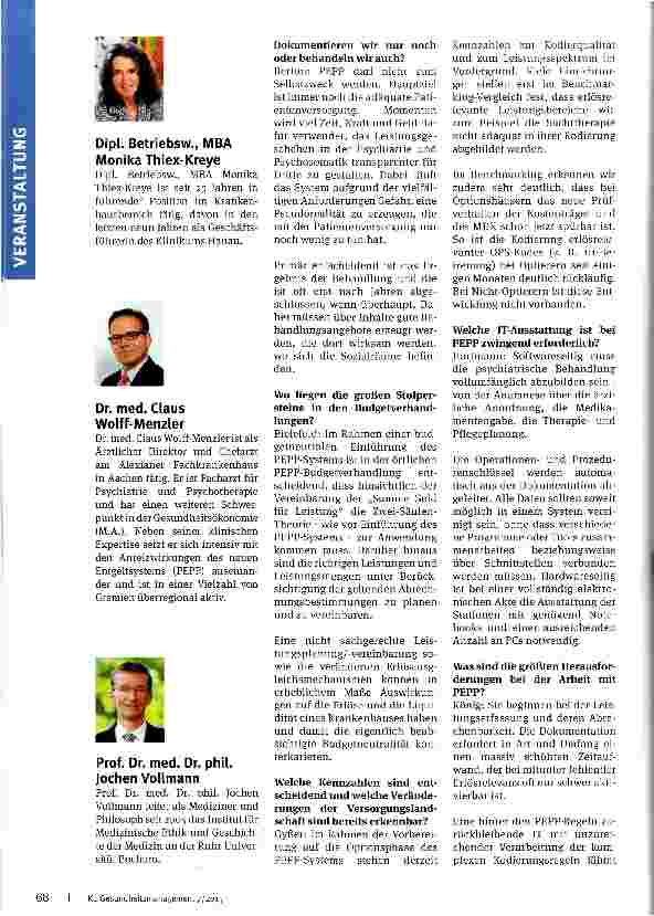 Vorschauseite 2: Aktuelles zum PEPP-System Die Themen des ersten Tages des DGfM-Herbstsymposiums
