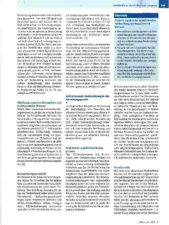 Vorschauseite 2: Die teilnehmende Beobachtung