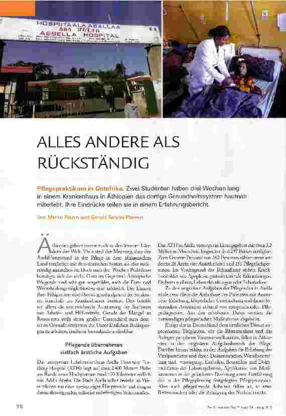 Vorschauseite 1: ALLES ANDERE ALS RÜCKSTÄNDIG