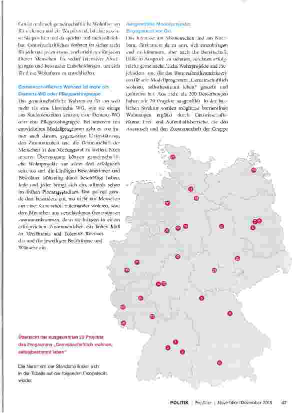 Vorschauseite 2: Gemeinschaftlich wohnen Ein Zukunftsthema für alle Generationen