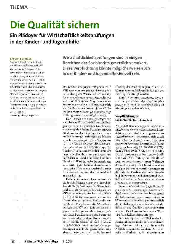 Vorschauseite 1: Die Qualität sichern