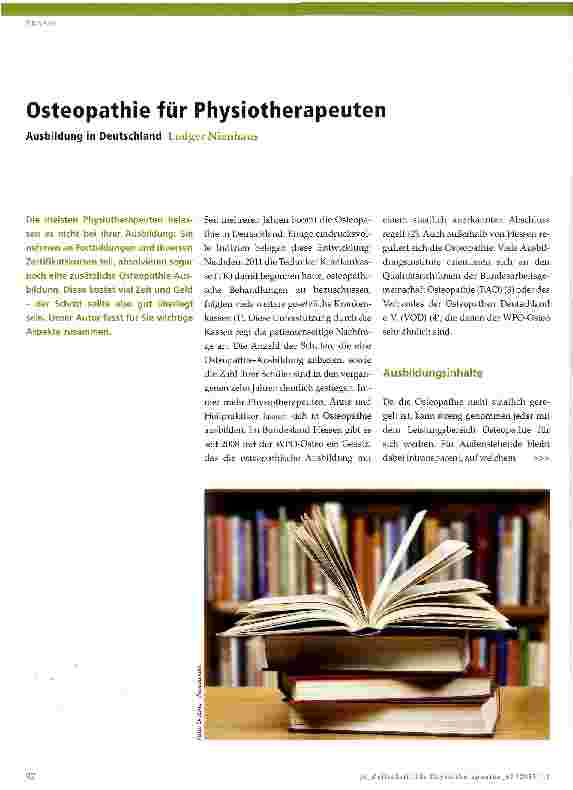 Vorschauseite 1: Osteopathie für Physiotherapeuten