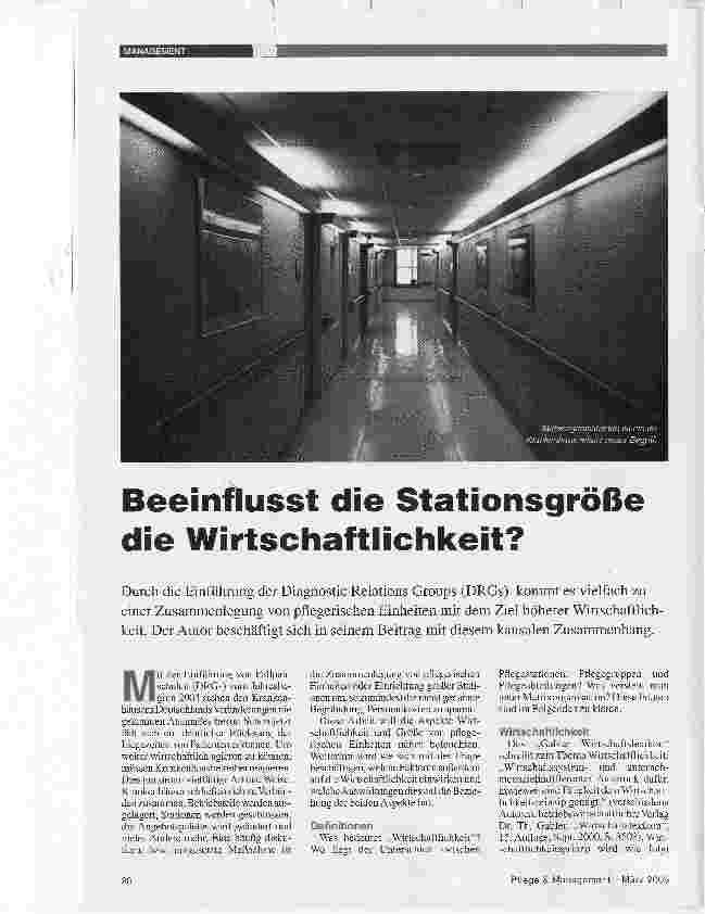 Vorschauseite 1: Beeinflusst die Stationsgröße die Wirtschaftlichkeit?