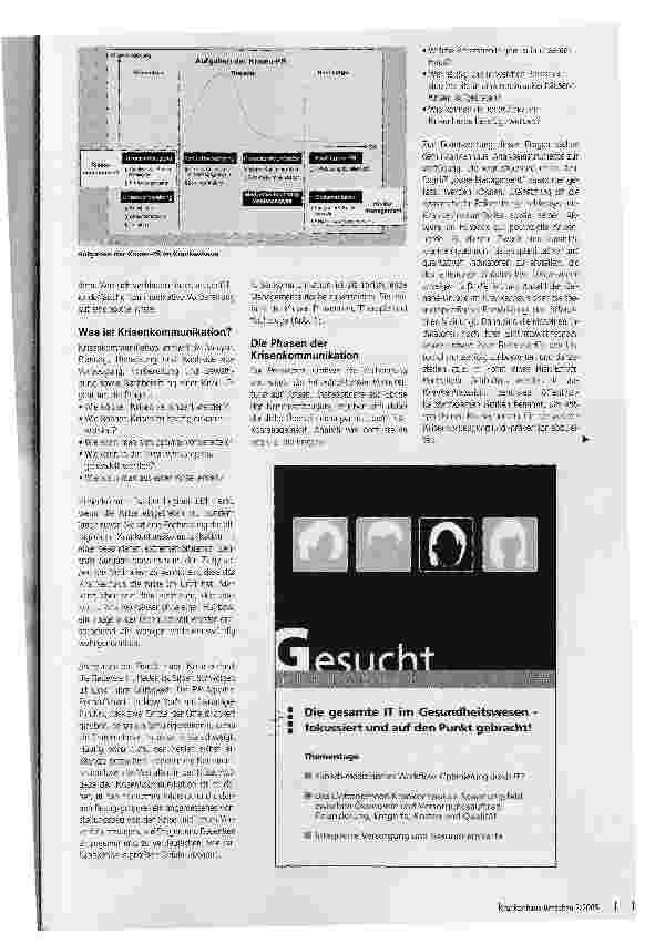 Vorschauseite 2: Kommunikation in der KriseKrisen-PR im Krankenhaus -steuern, bevor andere es tun!