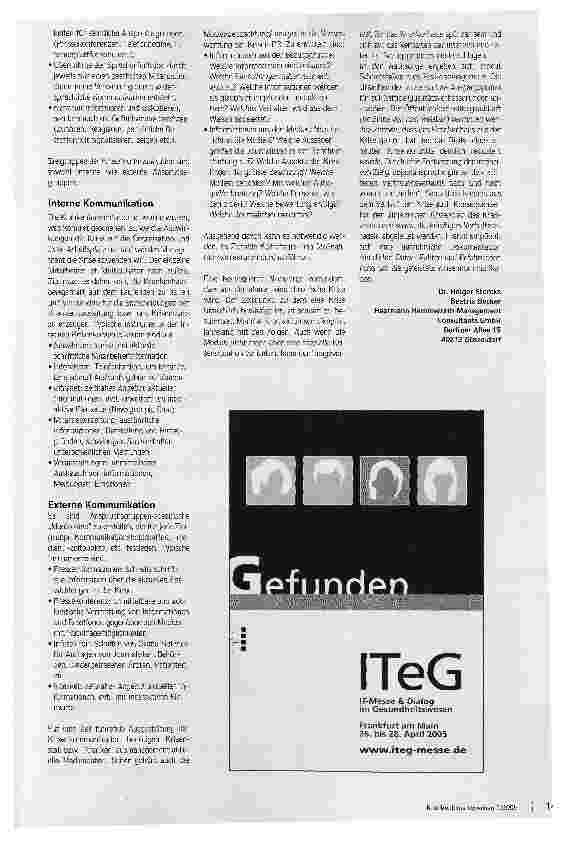 Vorschauseite 4: Kommunikation in der KriseKrisen-PR im Krankenhaus -steuern, bevor andere es tun!