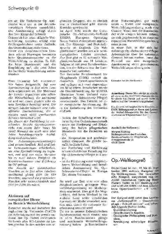 Vorschauseite 5: Verhindern föderalistische OP-Weiterbildungen in Deutschland eine zukünftige europäische Zusammenarbeit?