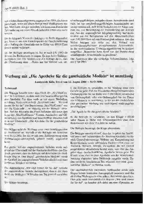 Vorschauseite 5: Zur Abgabe von Talern bei preisgebundenen Arzneimitteln