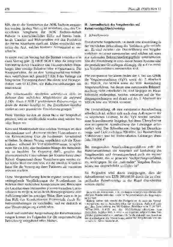 Vorschauseite 2: Vergaberechtliche Anforderungen nach dem Gesetz gegenWettbewerbsbeschränkungen GWB an den Abschluss vonRabattverträgen/Direktverträgen zwischen gesetzlichen Krankenkassenund Pharm…
