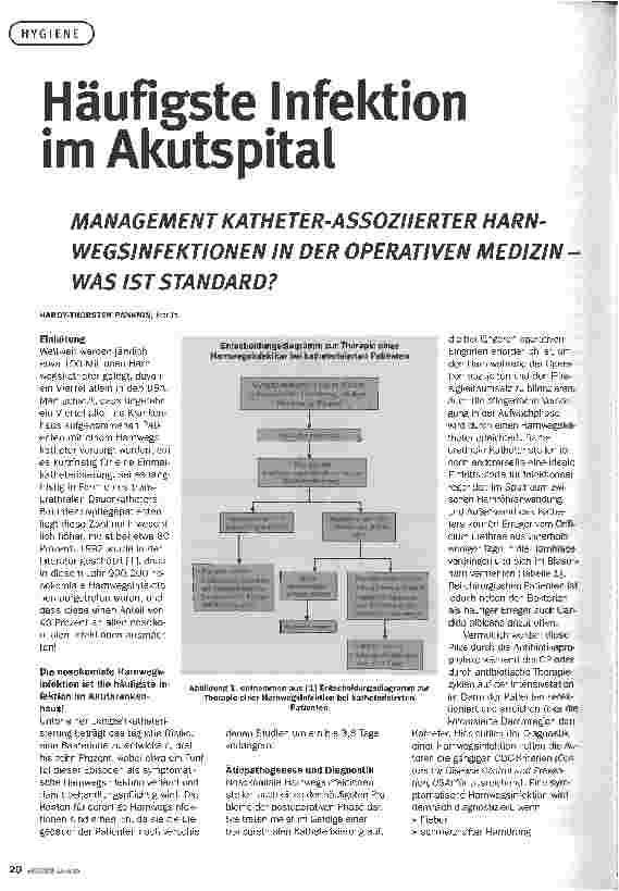 Vorschauseite 1: Häufigste Infektion im Akutspital