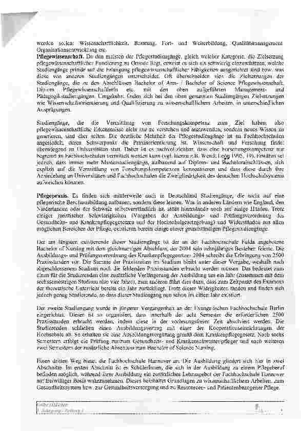 Vorschauseite 3: Die Grundständigkeit des Pflegestudiums Berufsausbildung als Hochschulzugangsvorraussetzung?