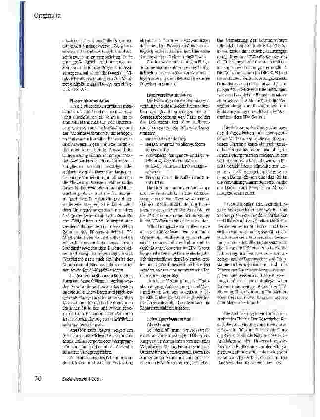 Vorschauseite 3: Pflegedokumentation in der Endoskopie (Teil 4)Leitlinie zur Einführung der Pflegedokumentation im Funktionsbereich Endoskopie