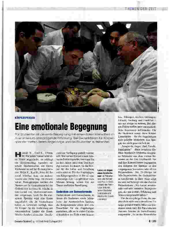 Vorschauseite 1: Eine emotionale Begegnung