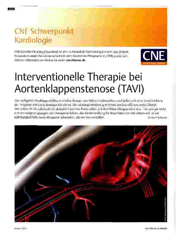Vorschauseite 1: Interventionelle Therapie bei Aortenklappenstenose (TAVI)