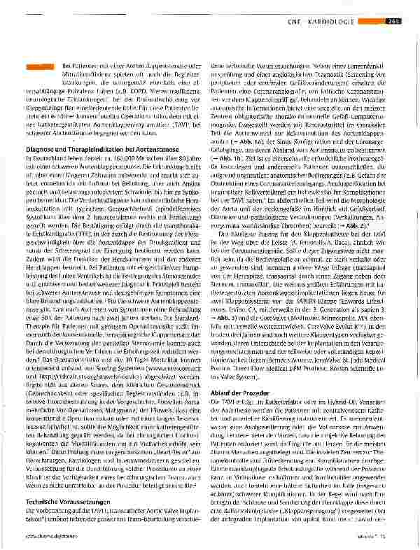 Vorschauseite 2: Interventionelle Therapie bei Aortenklappenstenose (TAVI)