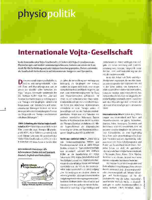 Vorschauseite 1: Internationale Vojta- Gesellschaft