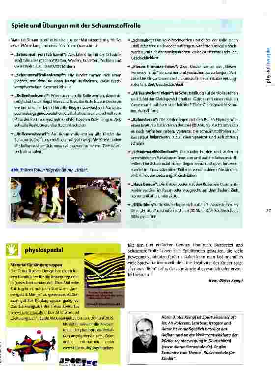 Vorschauseite 4: Praxisbeispiele: Rückenschule im Kindergarten Sinnvolle Spiele für die Minis
