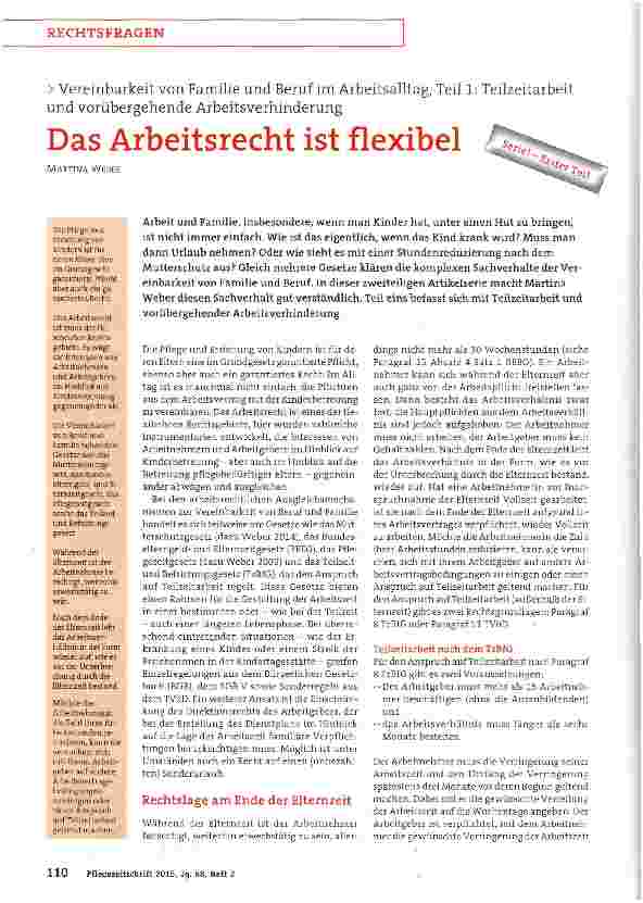 Vorschauseite 1: Das Arbeitsrecht ist flexibel