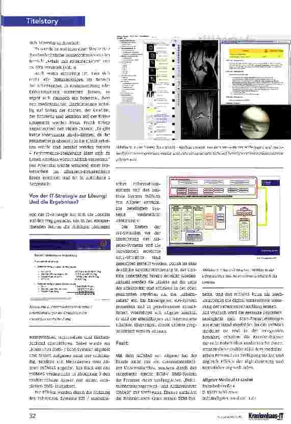 Vorschauseite 2: Das multimediale Dokumentenmanagementund Archivsystem (mDMAS) von Allgeier Medical IT: Anwender messen konkrete Effekte