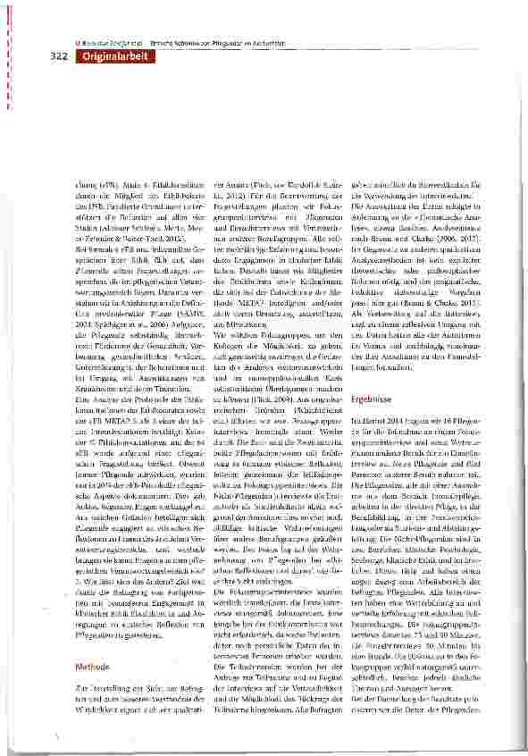 Vorschauseite 2: Ethische Reflexion von Pflegenden im Akutbereich -eine Thematische Analyse