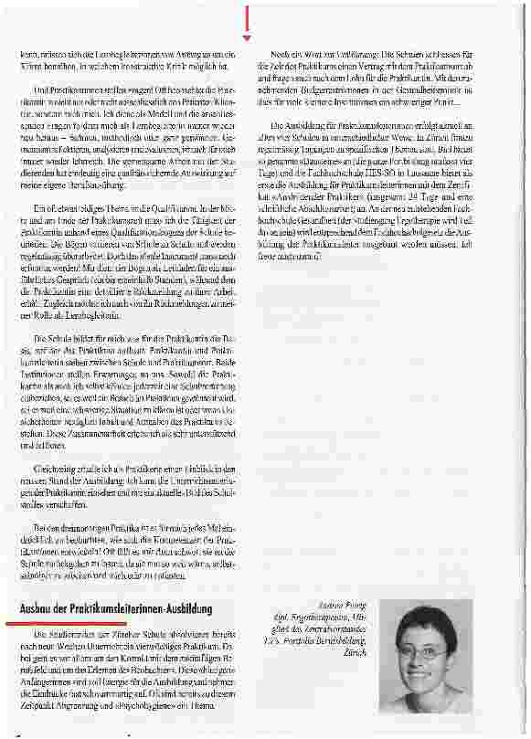 Vorschauseite 2: Freuden und Leideneiner Ergotherapie-Praktikumsleiterin