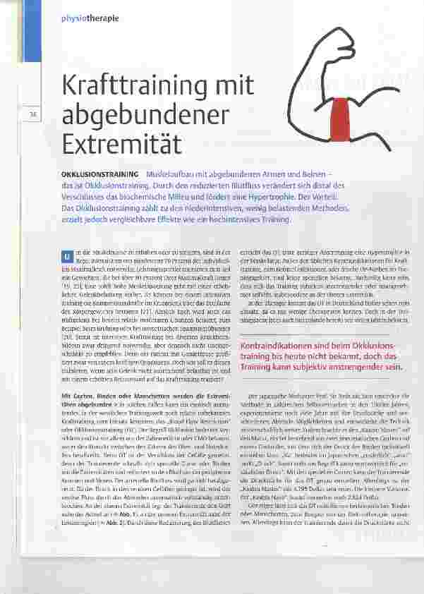 Vorschauseite 1: Krafttraining mit abgebundener Extremität