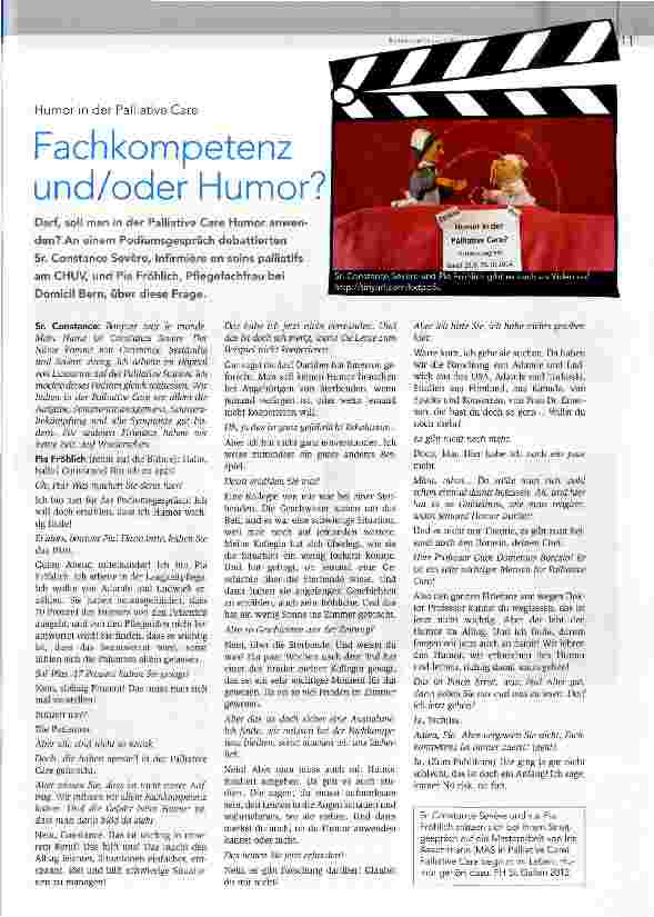 Vorschauseite 1: Fachkompetenz und/oder Humor?
