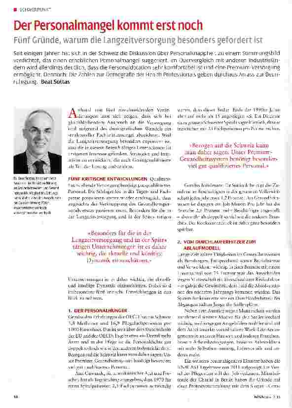 Vorschauseite 1: Der Personalmangel kommt erst noch