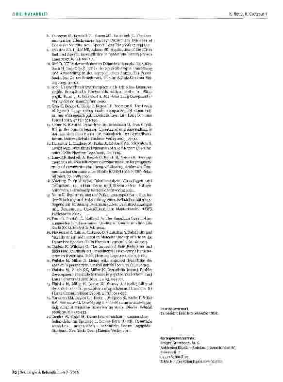 Vorschauseite 5: Dysarthrie aus der Patientenperspektive