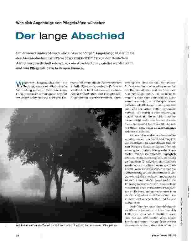 Vorschauseite 1: Der lange Abschied