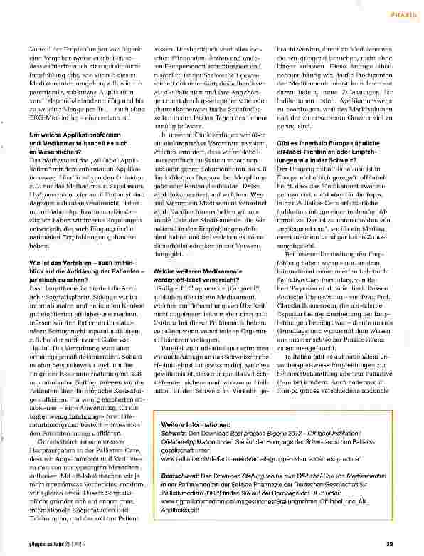 Vorschauseite 2: Off-Label-Use - Medikamenteneinsatz außerhalb der Zulassung