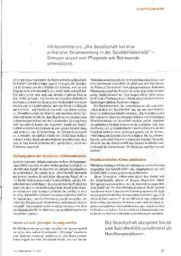 Vorschauseite 2: Die Gesellschaft und ihre präventive Verantwortung in der Suizidproblematik