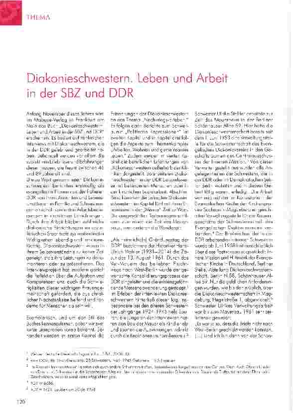 Vorschauseite 1: Diakonieschwestern. Leben und Arbeit in der SBZ und DDR