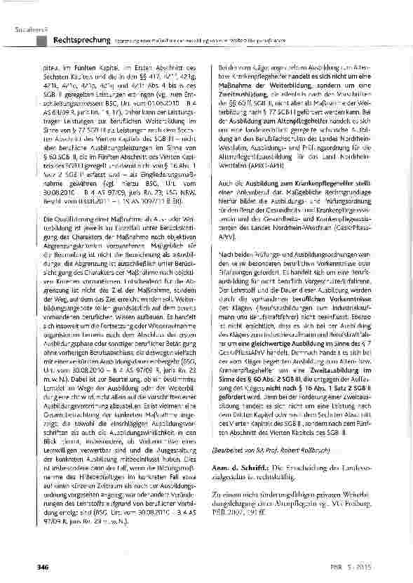 Vorschauseite 6: Abgrenzung einer Maßnahme der Ausbildung von einer Weiterbildungsmaßnahme