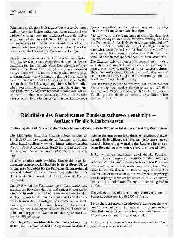 Vorschauseite 3: Junge erhält 350.000 € Schmerzensgeld und zusätzliche Schmerzensgeldrente von 500 € pro Monat