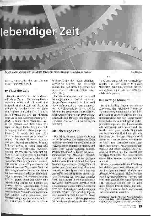 Vorschauseite 2: Pflegen in lebendiger Zeit