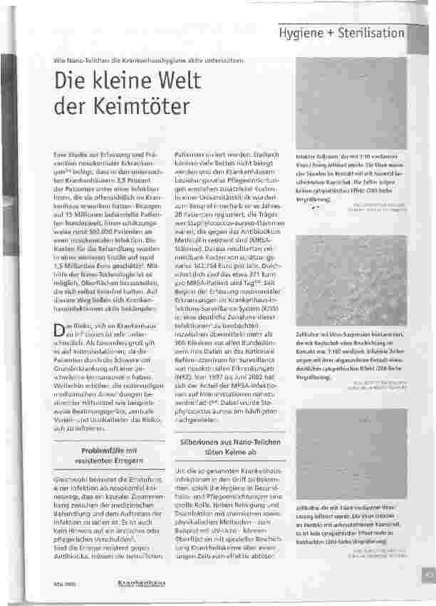 Vorschauseite 1: Die kleine Welt der Keimtöter