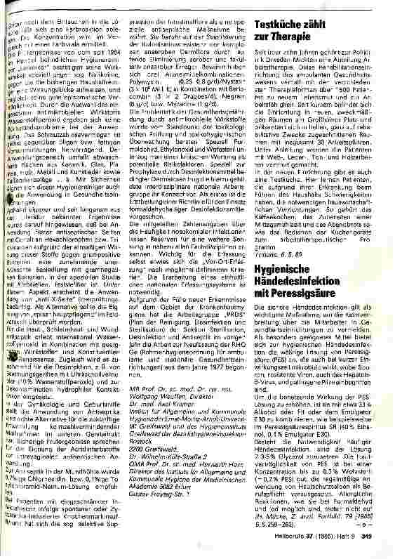 Vorschauseite 2: Kongreß über Sterilisation, Desinfektion und Antiseptik