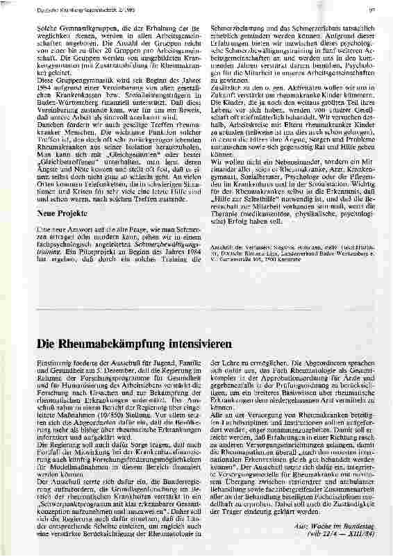 Vorschauseite 2: Die Deutsche Rheuma-Liga: Struktur und Entwicklung